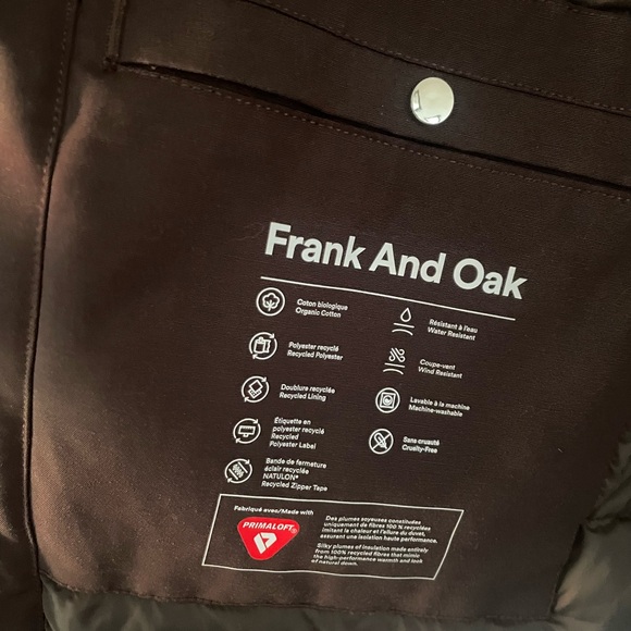 Frank & Oak Brown Jacket with Sherpa Collar - Picture 3 of 4